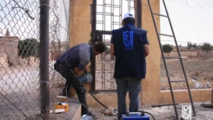 Repairing schools of Afrin