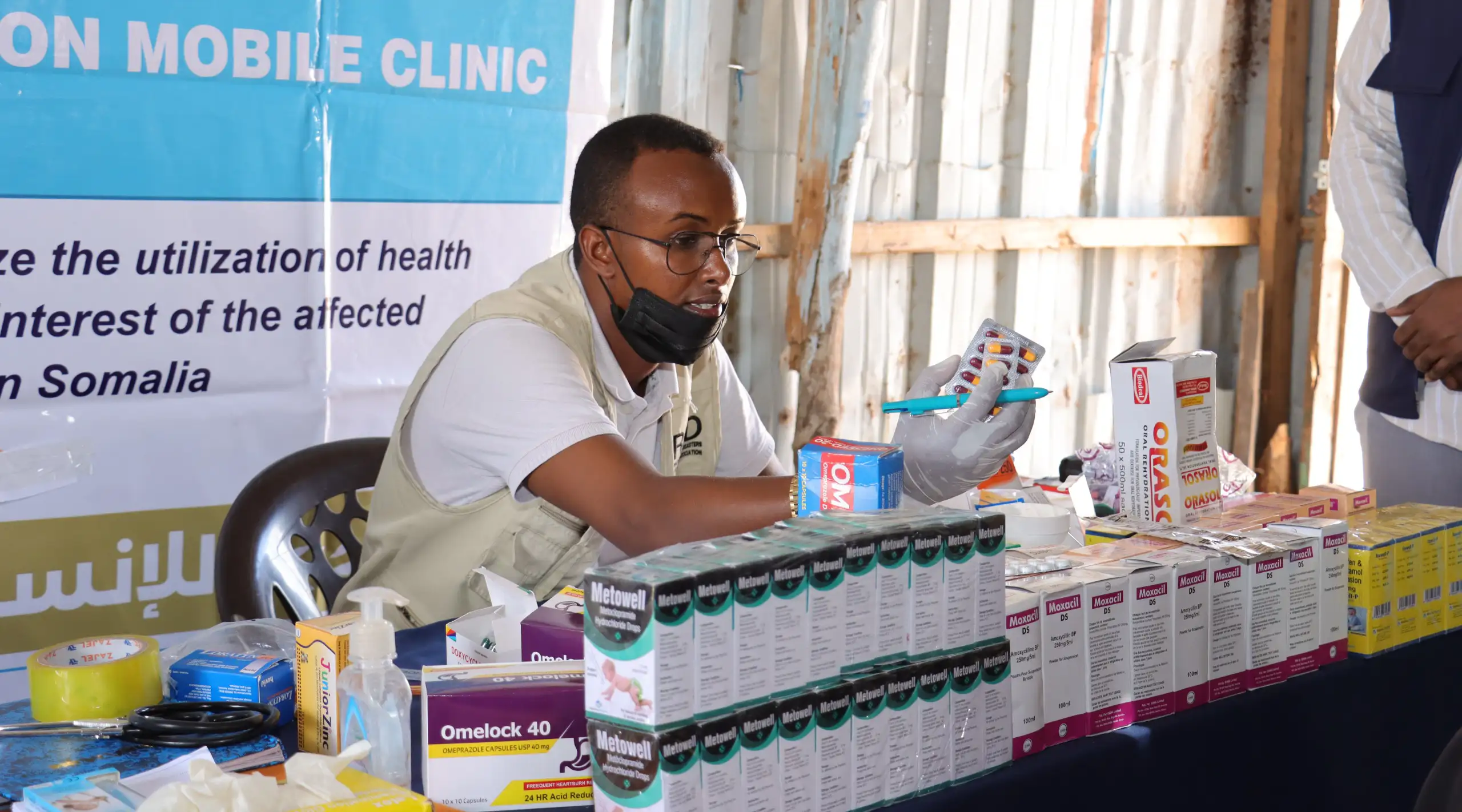 منظمة الأمين تطلق عيادتين متنقلتين لتقديم الخدمات الطبية والتغذية في منطقة دينيلي التابعة لمقديشو - الصومال