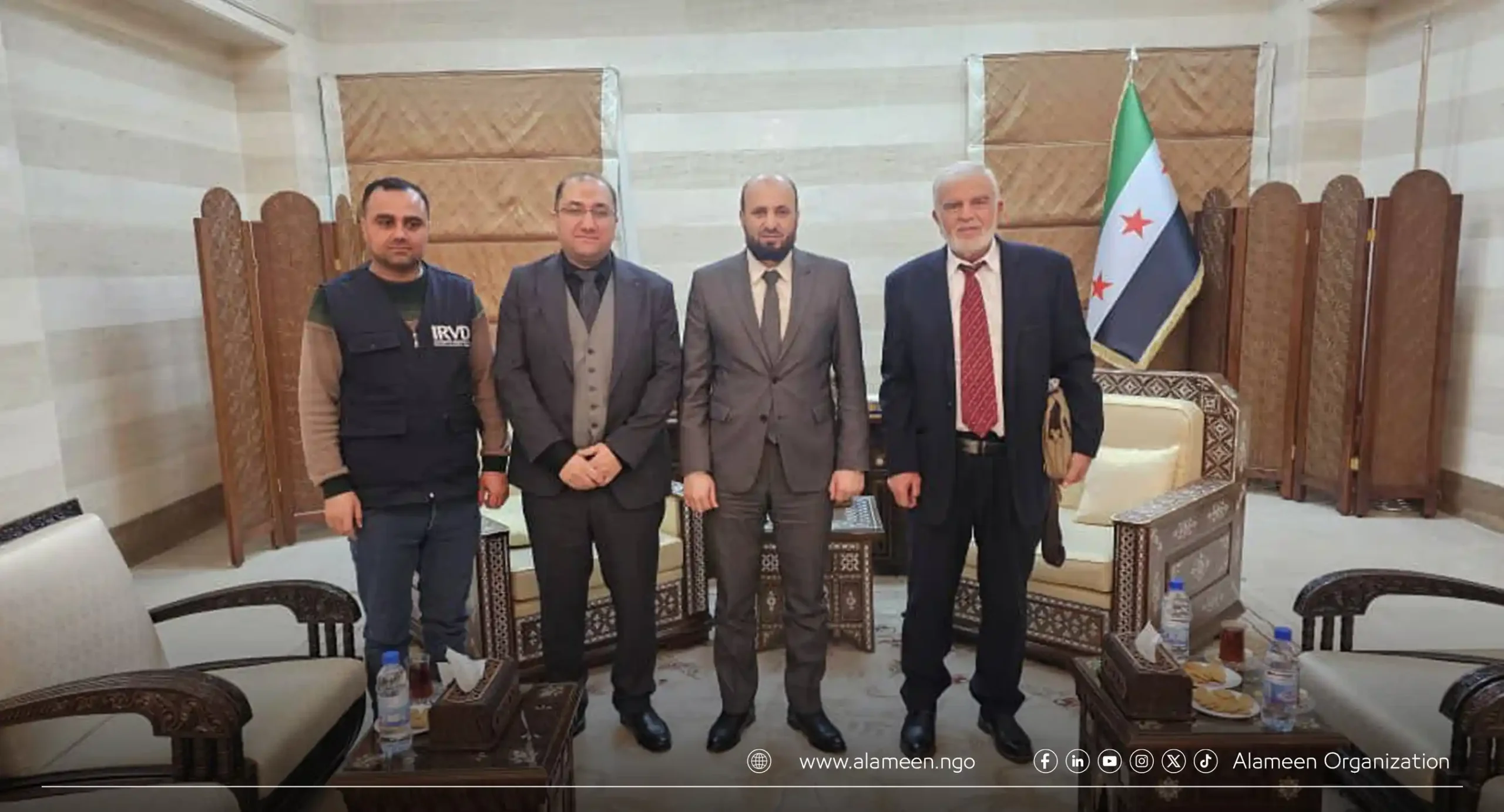 A delegation from Al-Ameen Organization visited the Prime Minister of the Syrian