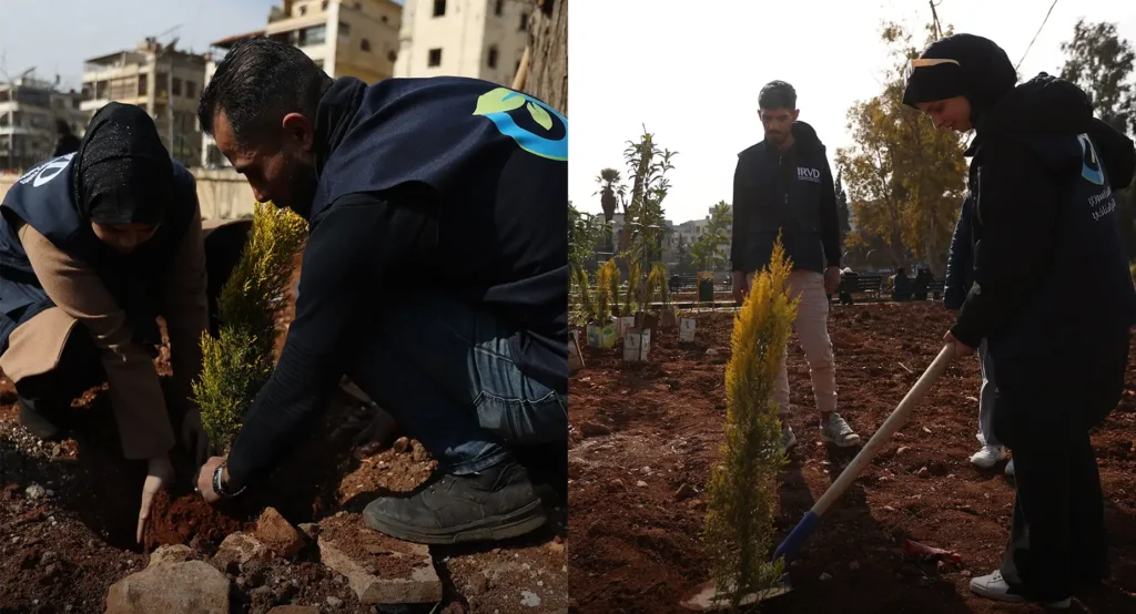 تشجير حديقة سيف الدولة بمدينة حلب