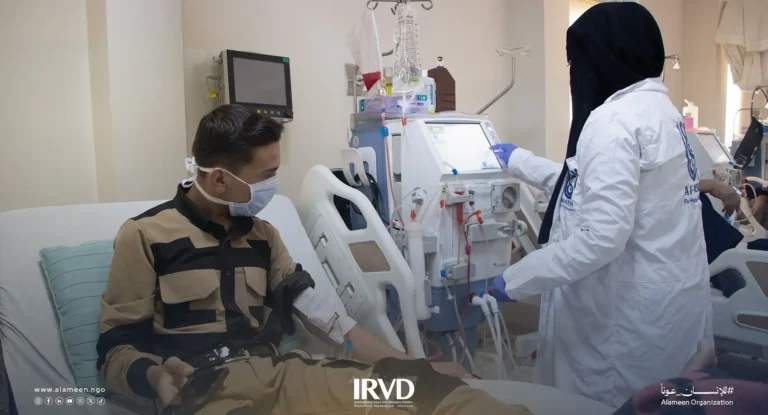 بأمل يتجدد في كل جلسة غسيل رعاية متخصصة في قسم الكلى بمشفى الباب بإشراف الجمعية الدولية الأمين