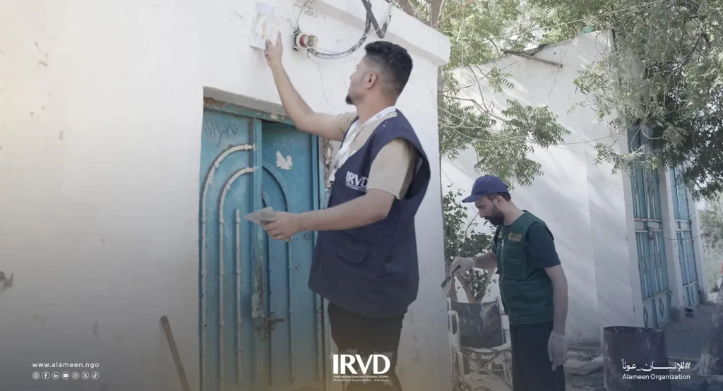 تنفيذ تدريب عملي في مجال ترميم وصيانة المباني التعليمية في محافظة عدن – اليمن